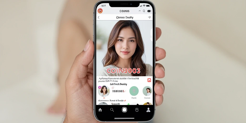Screenshot antarmuka COIN303 yang menampilkan fitur Kamera Beautify.
