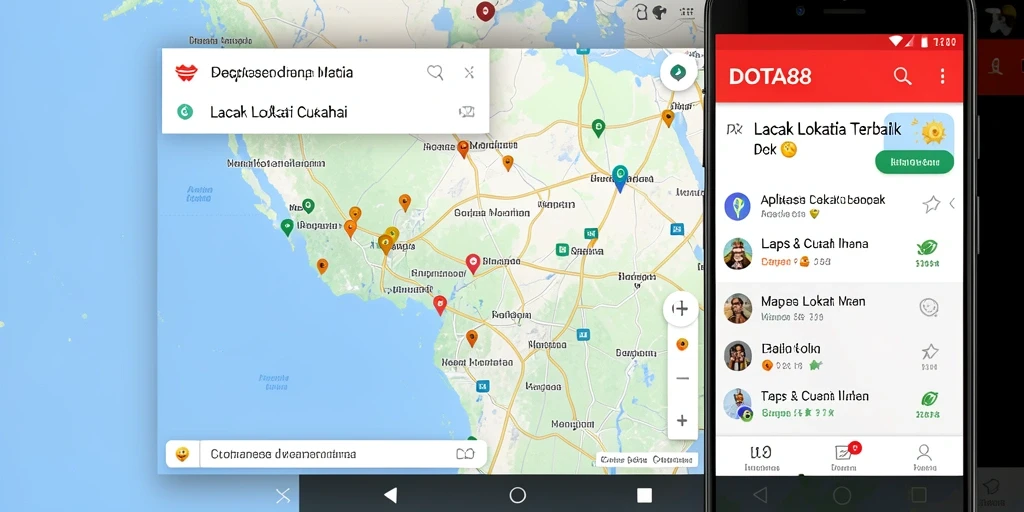 Antarmuka aplikasi DOTA88 menampilkan peta interaktif untuk pelacakan lokasi.