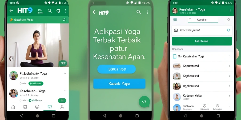 Antarmuka HIT9 yang ramah pengguna untuk latihan yoga.