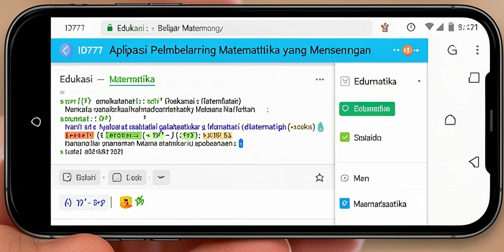 Antarmuka menarik dengan fitur interaktif untuk belajar matematika.