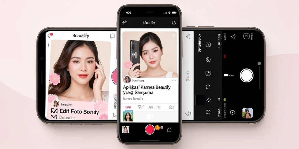 Antarmuka modern dan intuitif dari aplikasi N06 untuk Kamera Beautify.