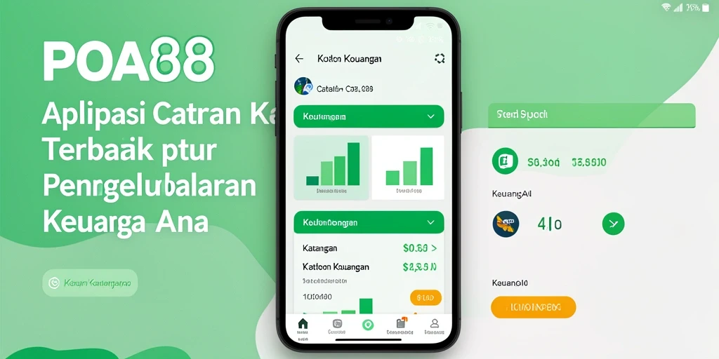 Antarmuka POA88 yang sederhana dengan fungsi Catatan Keuangan yang jelas.