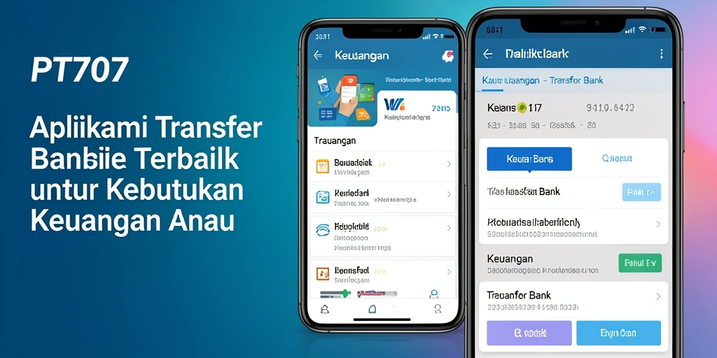 Antarmuka PT707 yang sederhana dan fungsional untuk transfer bank.