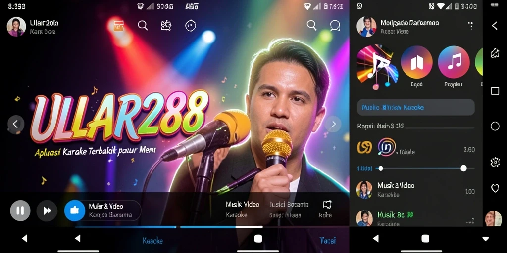 Tampilan antarmuka ULAR288 yang memudahkan pengguna saat karaoke.