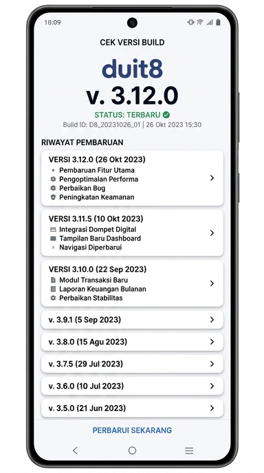 Riwayat Versi Duit8 untuk Pengguna Android